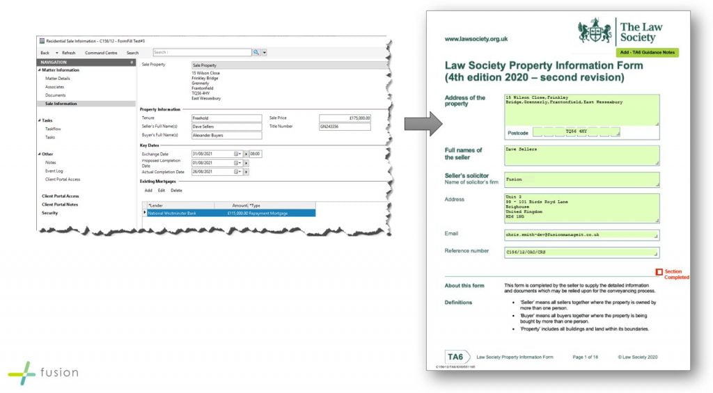 Formfill Module FormFill Version 2 - Legal Case Management Automated Form Production ...